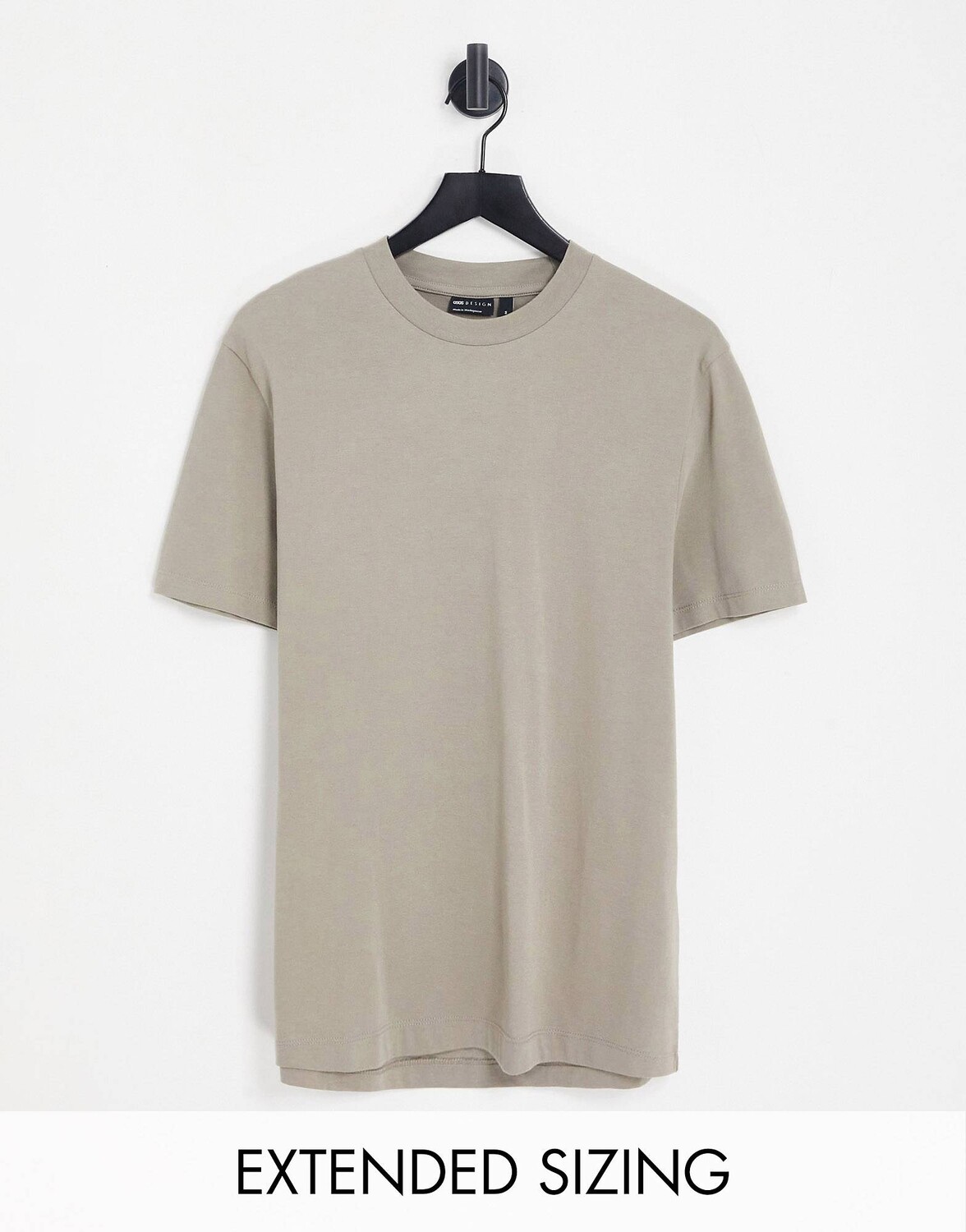 

Бежевая футболка с круглым вырезом ASOS DESIGN, Бежевый