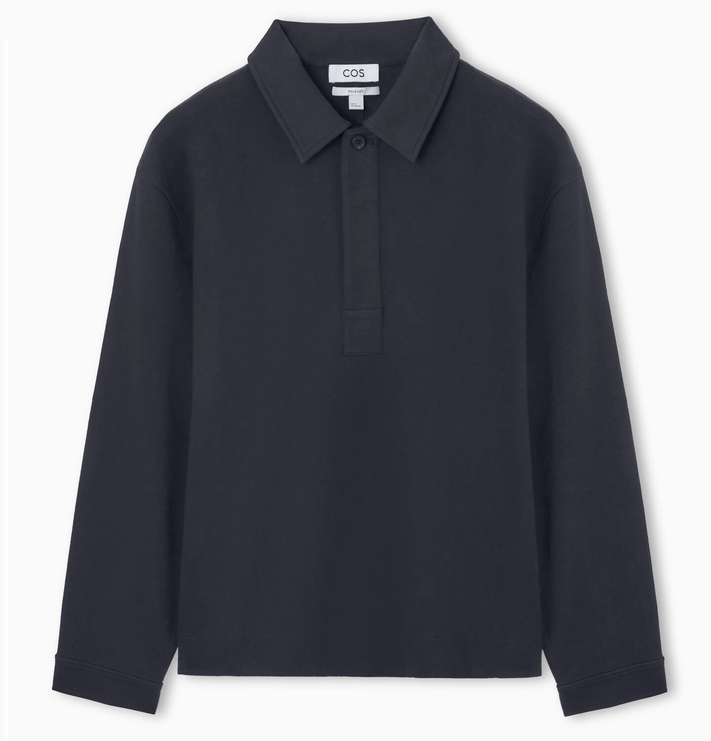 

Рубашка-поло Cos Long Sleeve Jersey, темно-синий