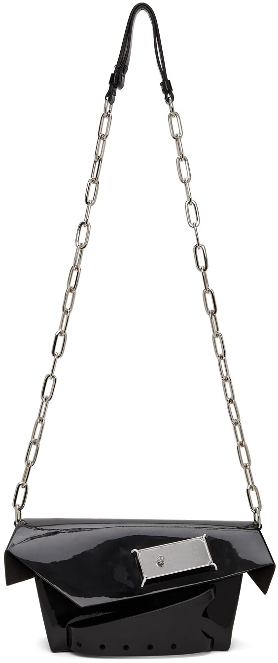 

Черная маленькая сумка с вырванным краем Maison Margiela