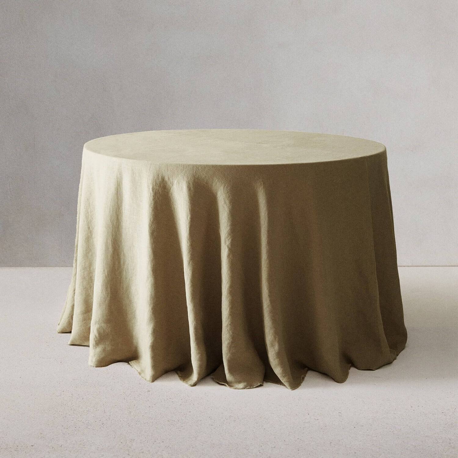 

Круглая льняная скатерть Zara Home+ By Vincent Van Duysen Tablecloth 01, серо-бежевый