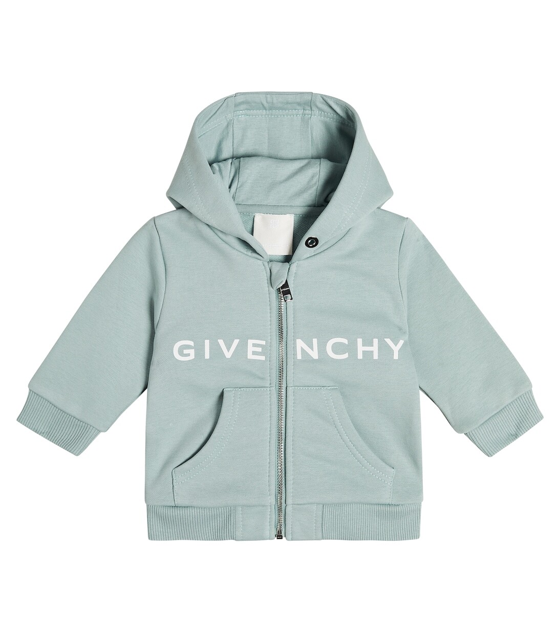 

Худи с логотипом из смесового хлопка Givenchy Kids, синий