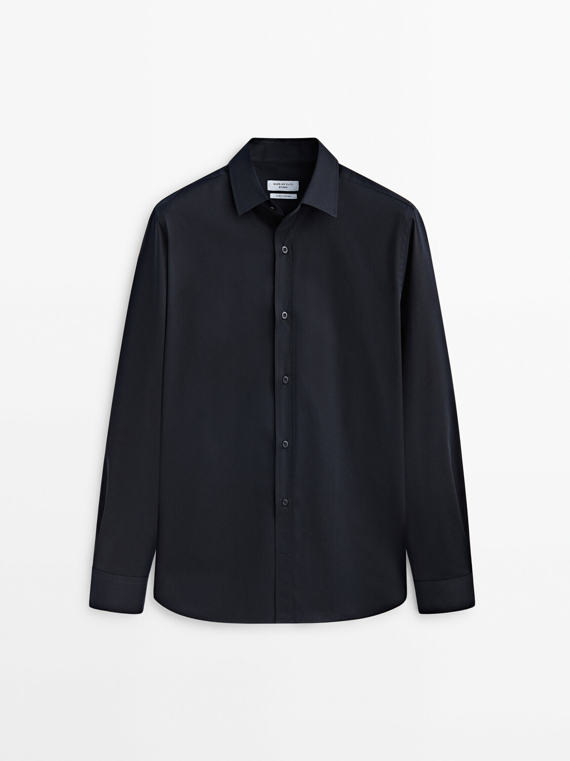 

Рубашка Massimo Dutti Studio Relaxed Fit Cotton, темно-синий