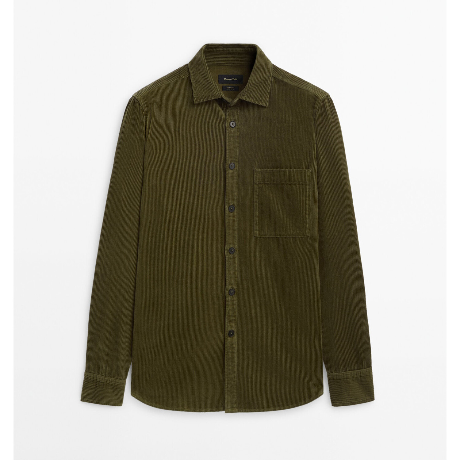 

Вельветовая рубашка Massimo Dutti Relaxed with Pocket, темно-зеленый