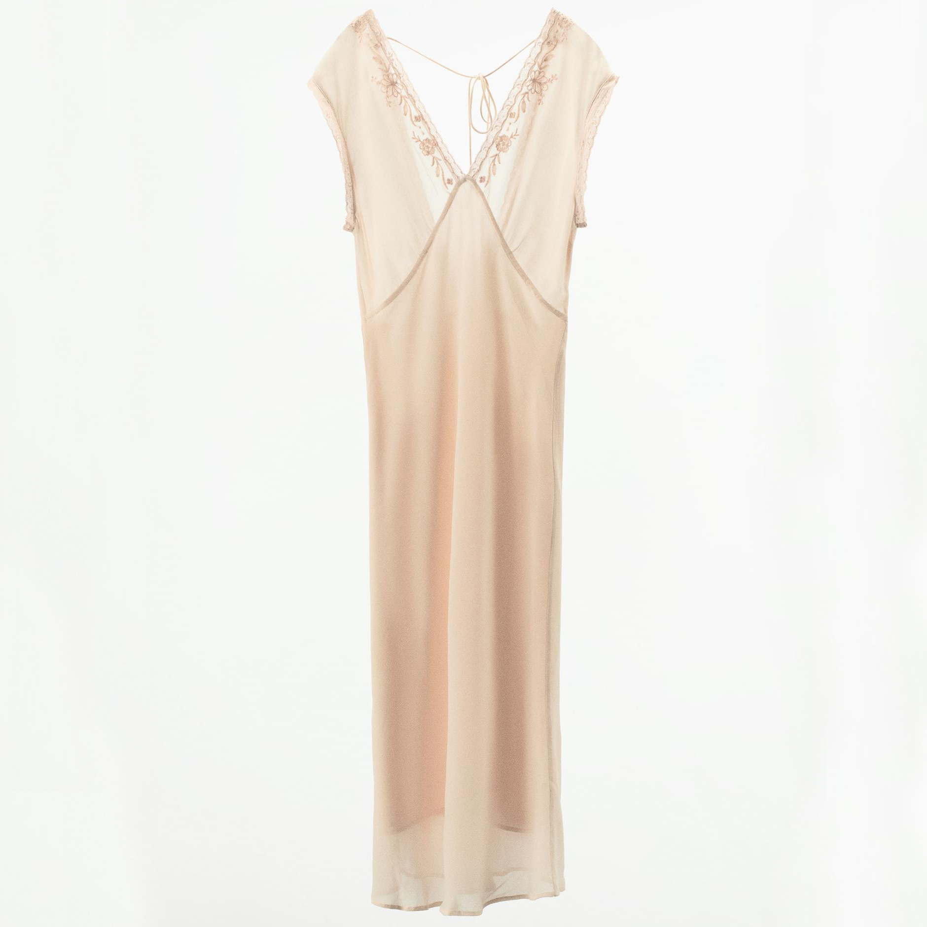 Платье Zara Embroidered Midi, бледно-розовый