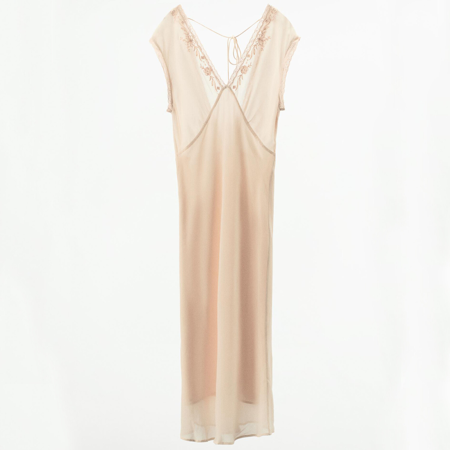 

Платье Zara Embroidered Midi, бледно-розовый