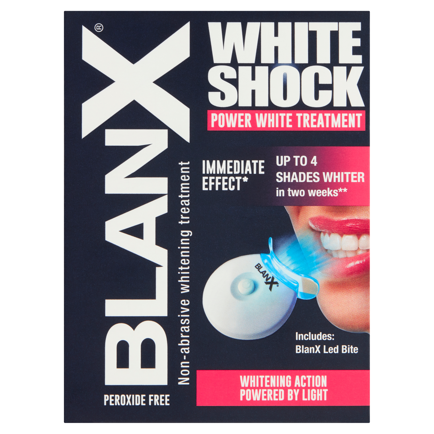 Blanx White Shock система интенсивного отбеливания, 50 мл blanx набор для отбеливания white shock power white treatment led bite 50 мл мята