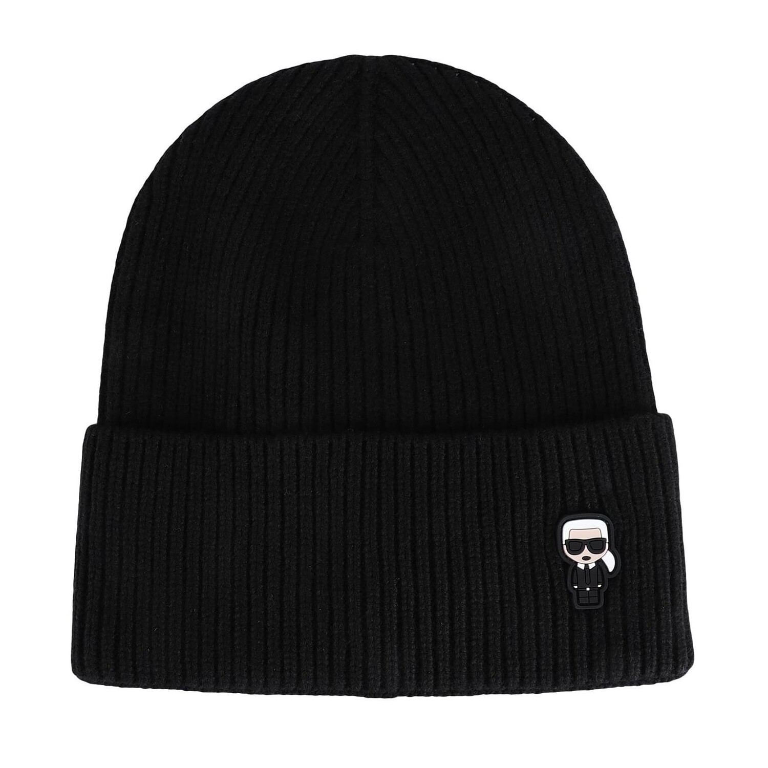 

Вязанная шапка Karl Lagerfeld K/ikonik Patch Beanie, черный