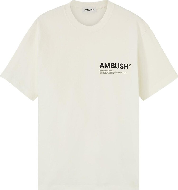 

Футболка Ambush Jersey Workshop T-Shirt 'Clou Ddancer/Black', кремовый, Бежевый