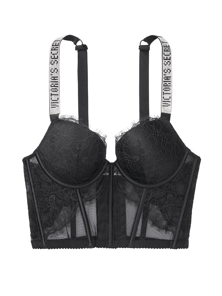 

Корсет Victoria's Secret Very Sexy Shine Strap Push-Up, чёрный