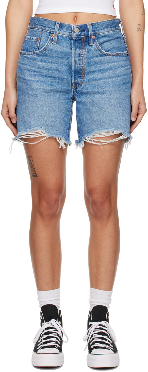 

Синие джинсовые шорты 501 Levi's