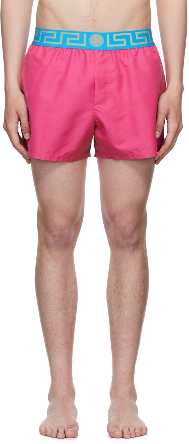 

Розовые шорты для плавания из полиэстера Versace Underwear