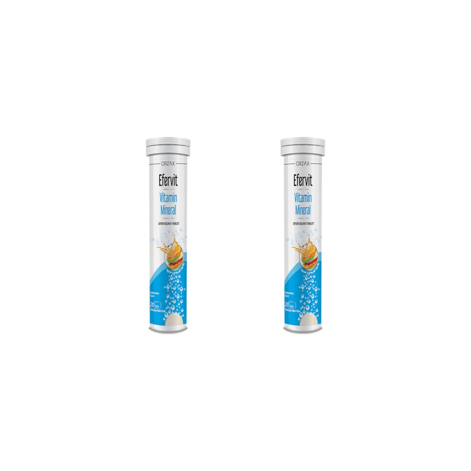 

Мультивитаминный и минеральный комплекс Orzax Efervit, 2 упаковки по 20 таблеток