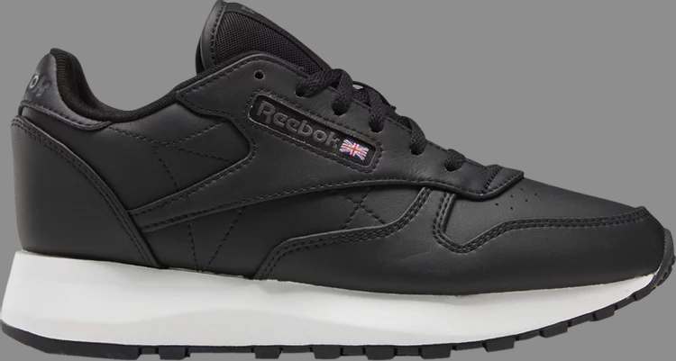 Кроссовки wmns classic leather sp 'black grey' Reebok, черный - фото