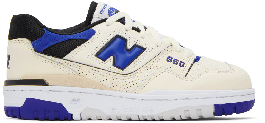 

Бежевые и синие кроссовки 550 New Balance