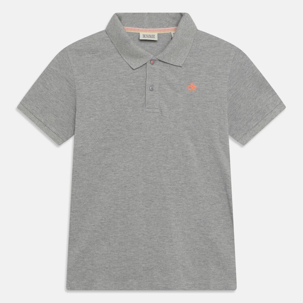 

Футболка поло Scotch & Soda Shortsleeved, серый