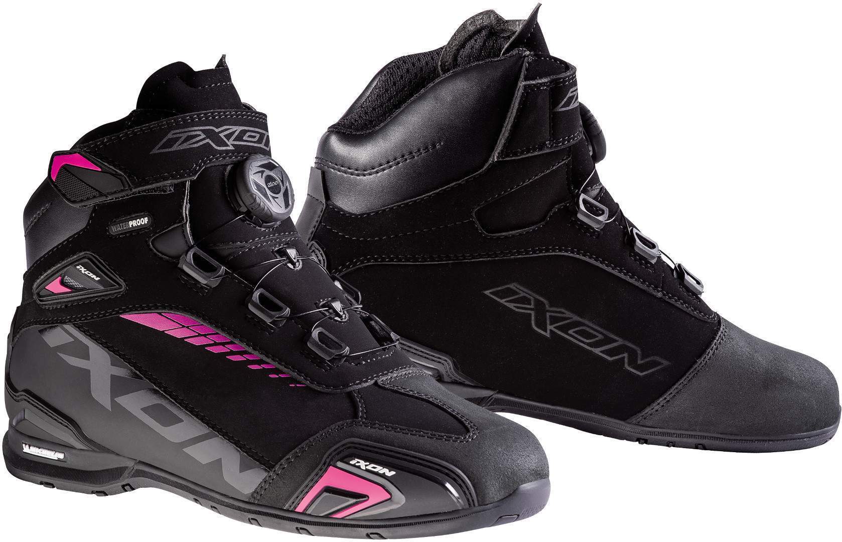 Обувь Ixon Bull WP L для женщин для мотоцикла, черно-розовая