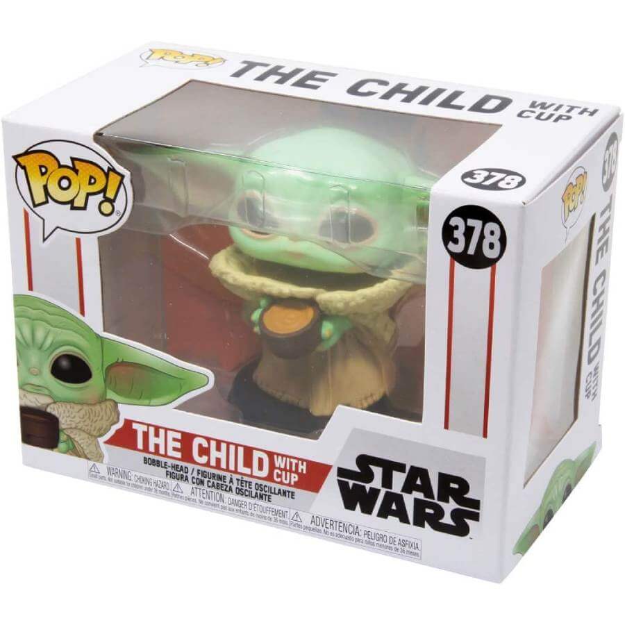 цена Фигурка Funko POP! Star Wars: Mandalorian - Baby Yoda The Child with Cup