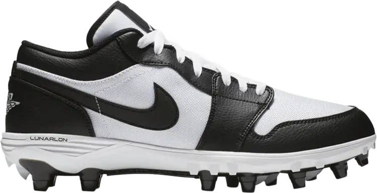 

Кроссовки Jordan 1 Low TD Cleat Black White, черный