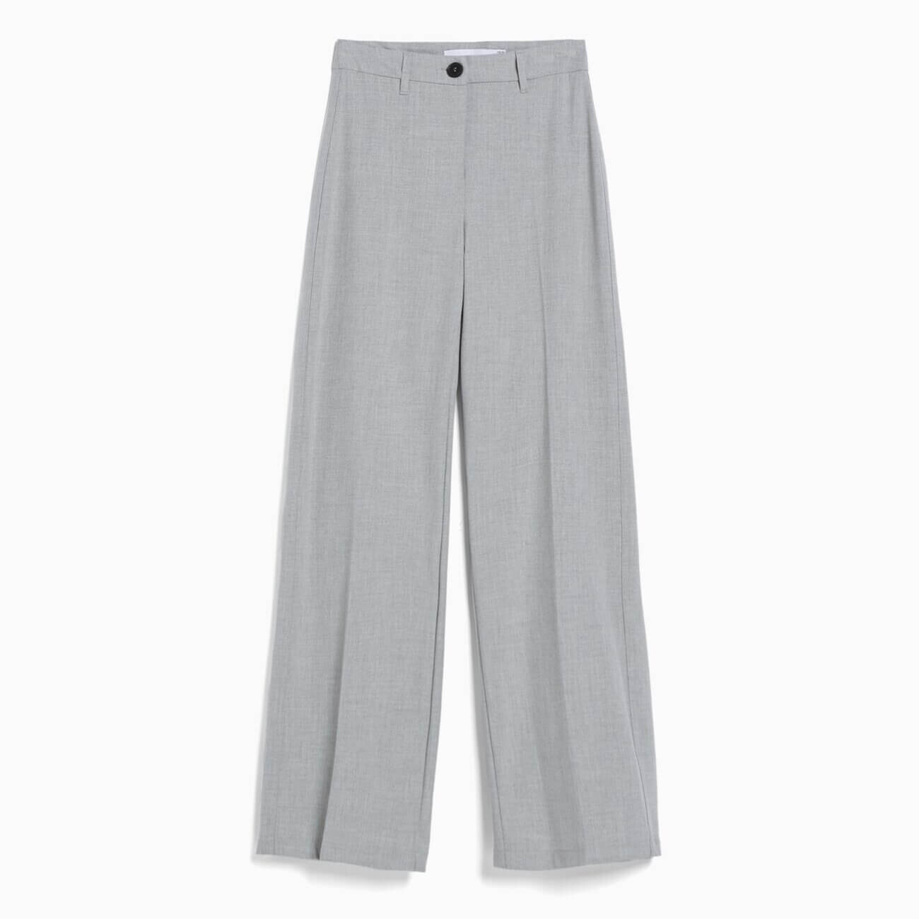 

Брюки Bershka Wide-leg With Belt Loops, серый