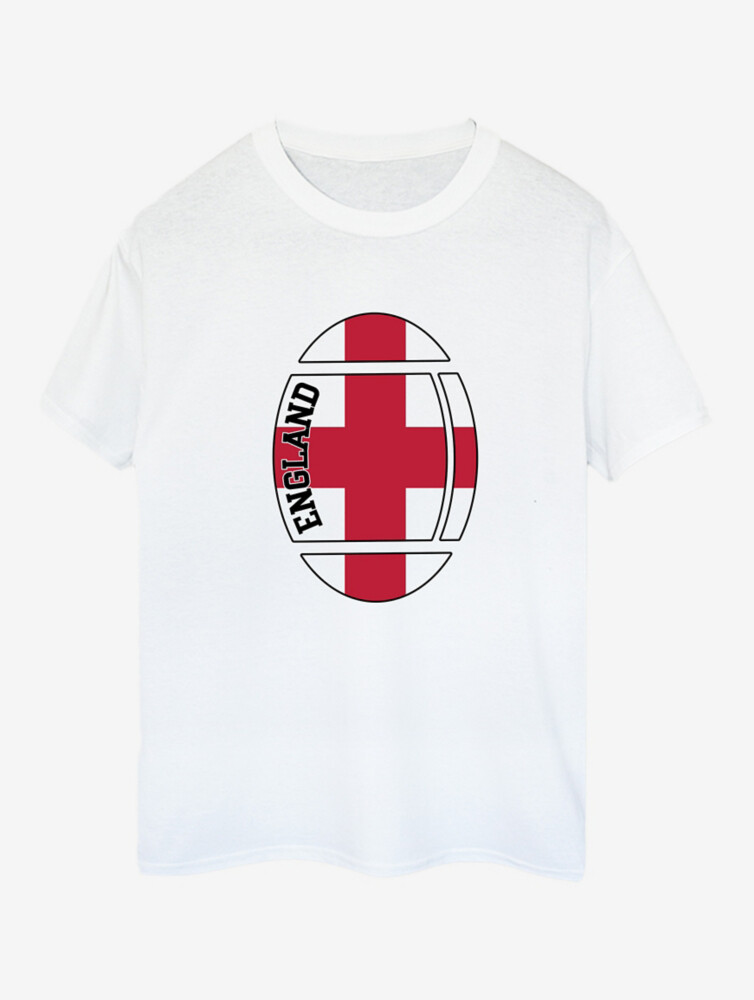 

Белая футболка с принтом для взрослых NW2 Rugby England Flag George., белый