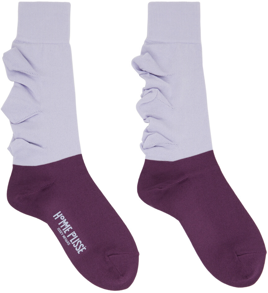 

Фиолетовые цветочные носки Homme Plissé Issey Miyake