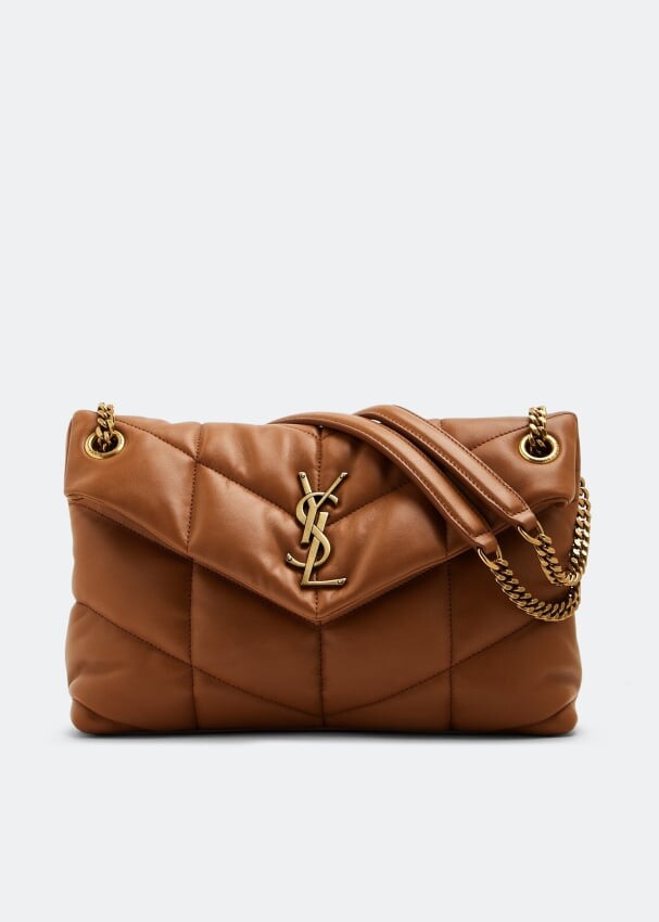 

Сумка SAINT LAURENT Loulou Puffer small chain bag, коричневый