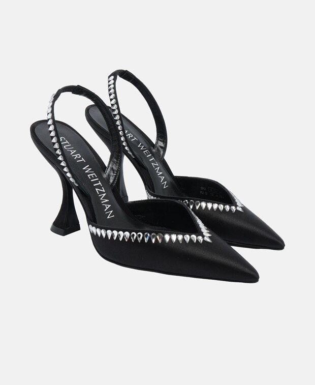 

Туфли-лодочки с пяткой на пятке Stuart Weitzman, черный