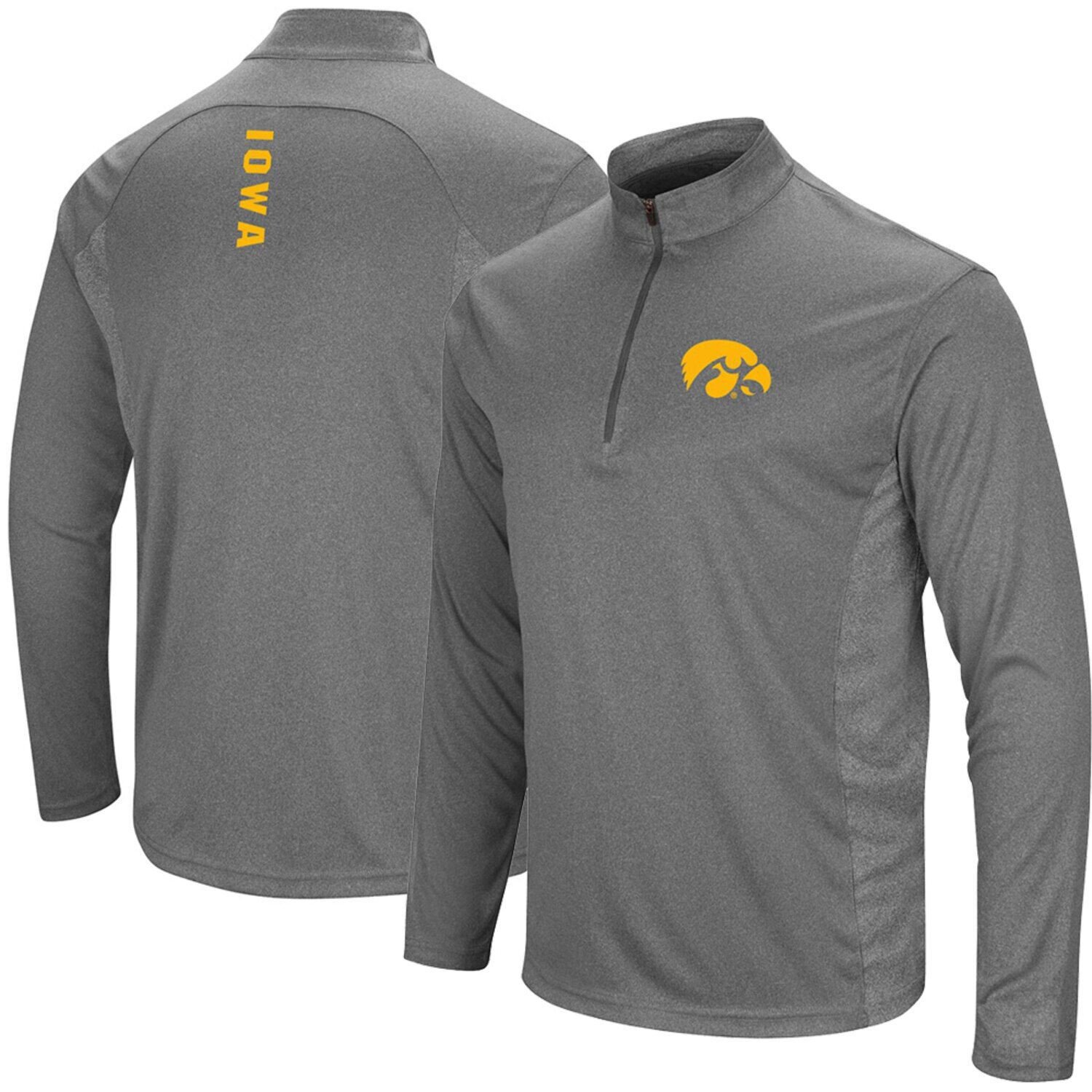 

Мужская черная ветровка с застежкой-молнией на четверть с надписью Iowa Hawkeyes Audible, куртка-пуловер с застежкой-молнией Colosseum, Черный