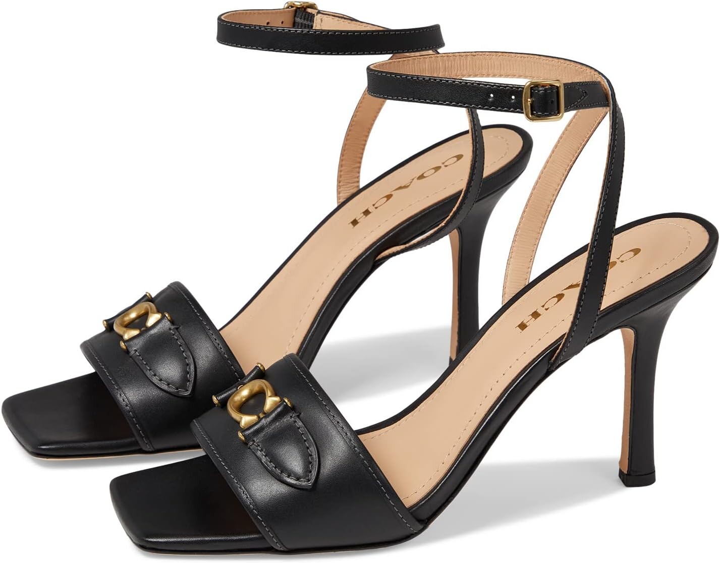 

Босоножки Kyra Leather Sandal COACH, черный