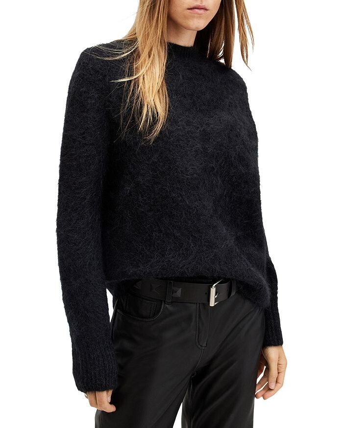 

Свитер с круглым вырезом ALLSAINTS Vortex, черный