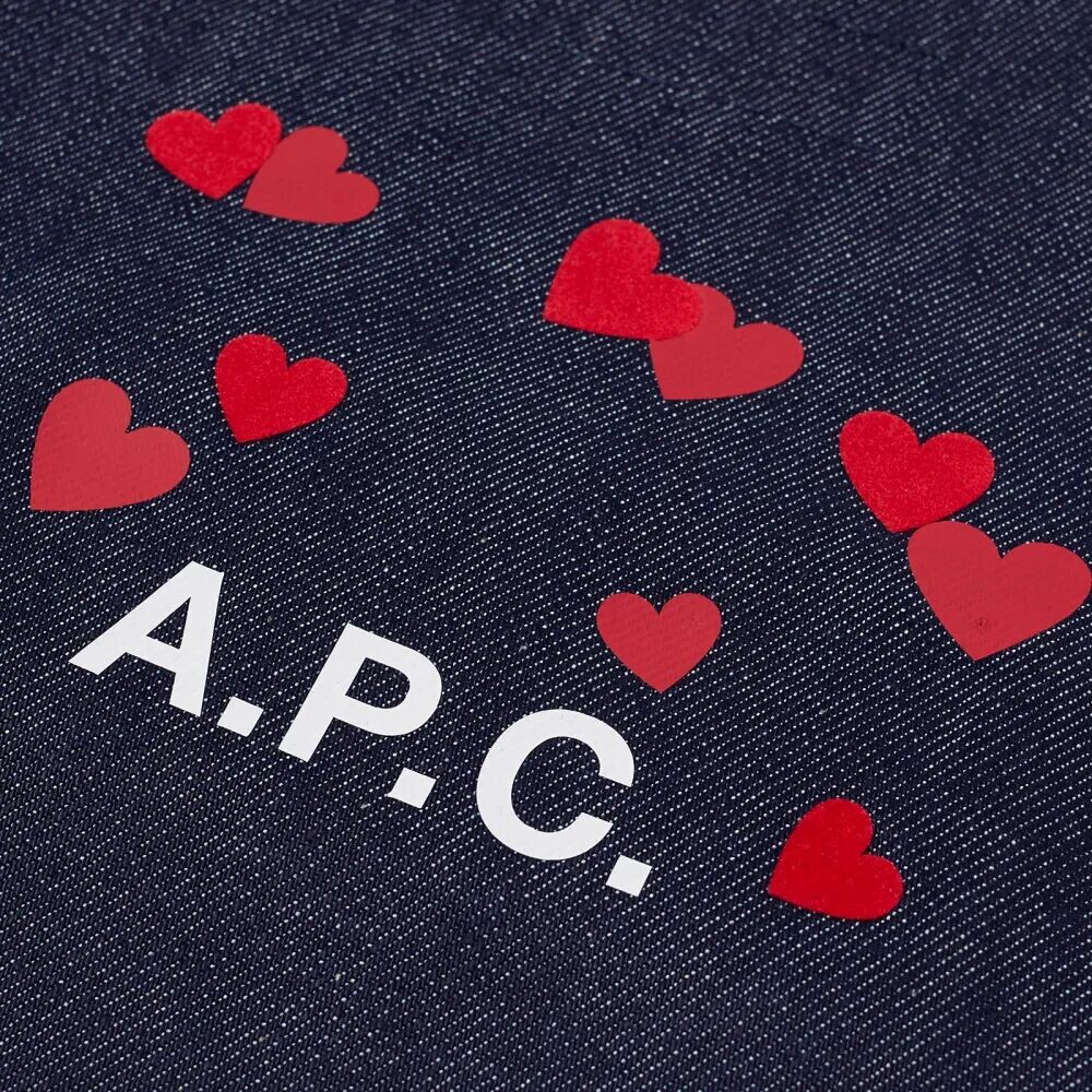 

A.P.C. Миниатюрная большая сумка с логотипом valentines, синий