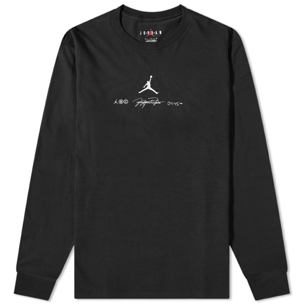 

Мужская футболка с длинным рукавом Nike Air Jordan Sport Graphic, черно-белый