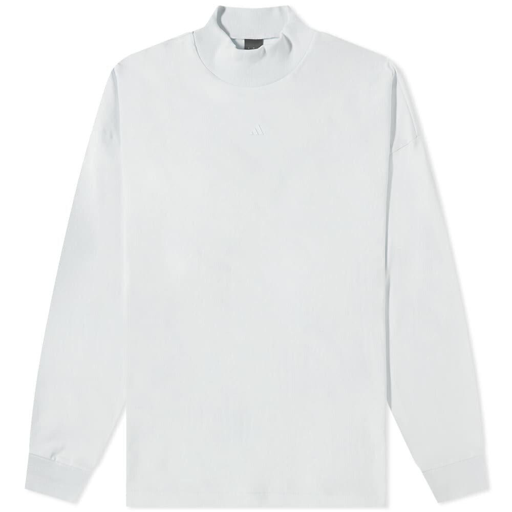 

Толстовка Adidas Basketball Long Sleeve Back Logo, серый/голубой