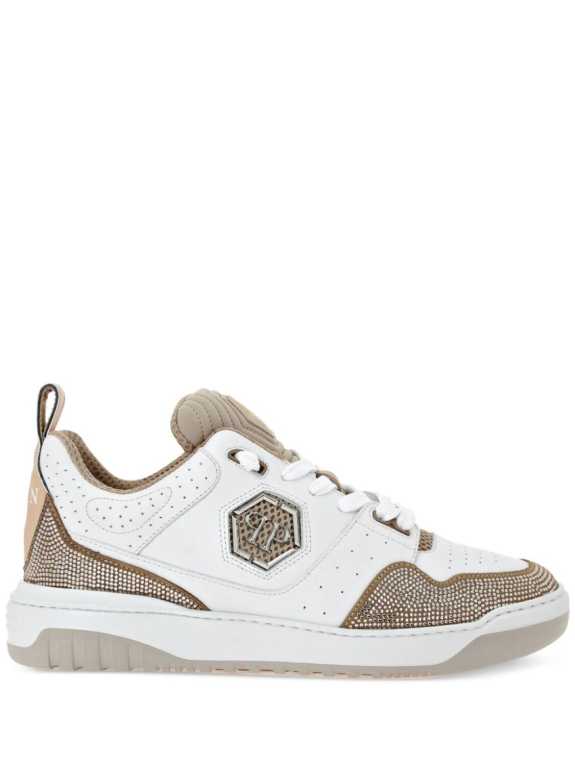 

Philipp Plein кроссовки Hexagon Crystal, белый