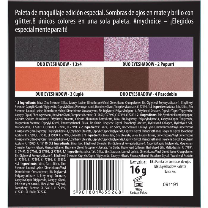 Тени для век Anabel MUA Paleta de Sombras Wibo, Multicolor тени для век trendsetter paleta de sombras technic multicolor