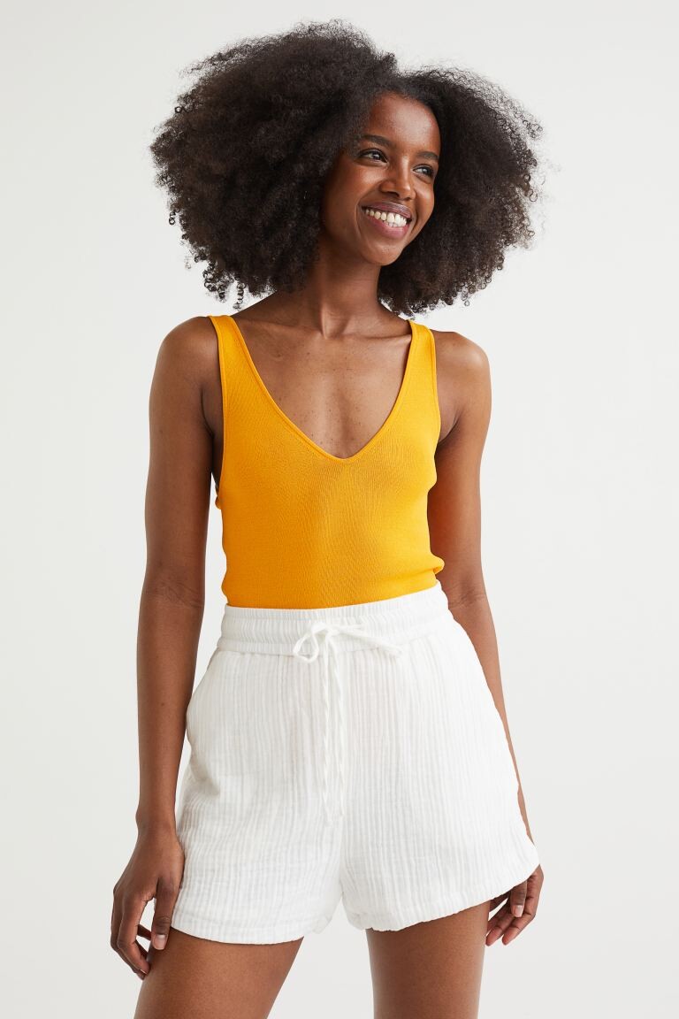 

Хлопковые шорты H&M, белый