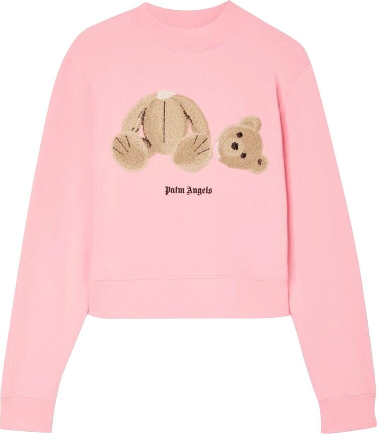 

Толстовка Palm Angels Bear Fitted Crewneck 'Almond Blossom', розовый