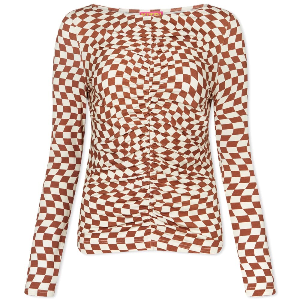 

Топ KITRI Hope Checker Ruched Jersey Top