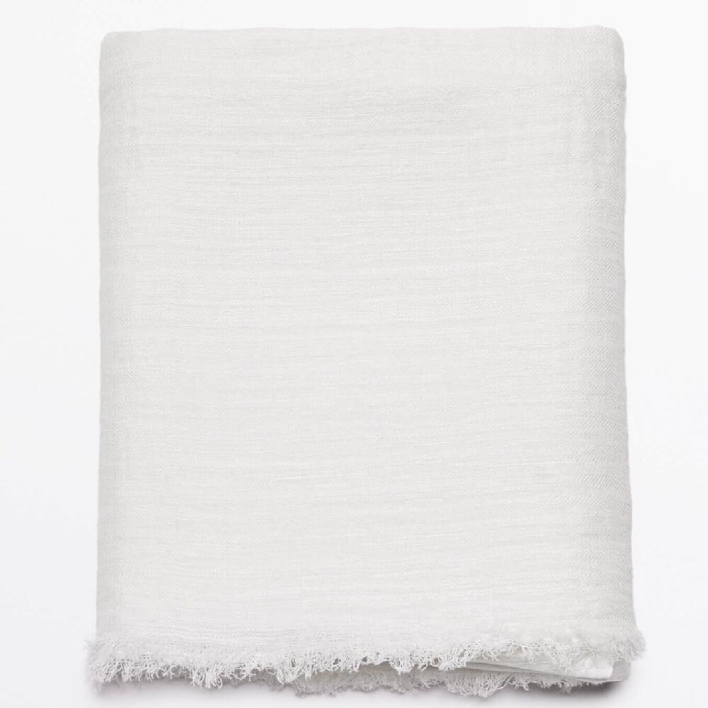 

Шарф Massimo Dutti Cotton And Linen Blend, кремовый