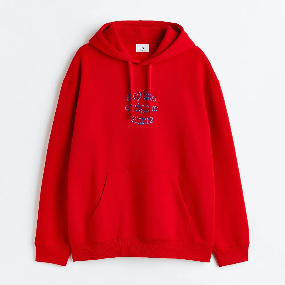 

Толстовка H&M Relaxed Fit Printed Brighter Future, красный