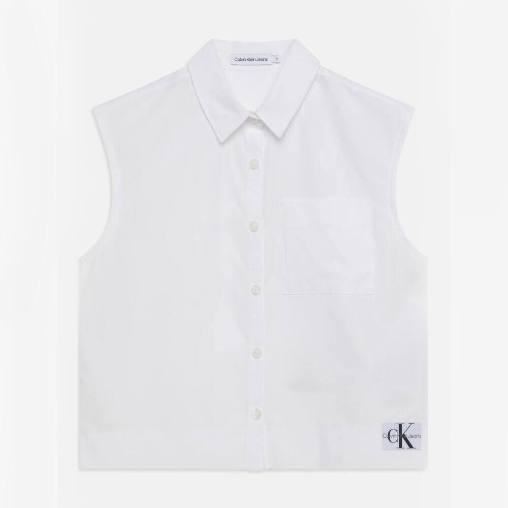 

Блузка без рукавов для девочки Calvin Klein Jeans Monogram, белый