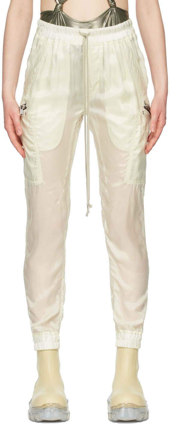 

Брюки Off-White Cupro Lounge Rick Owens, Серый
