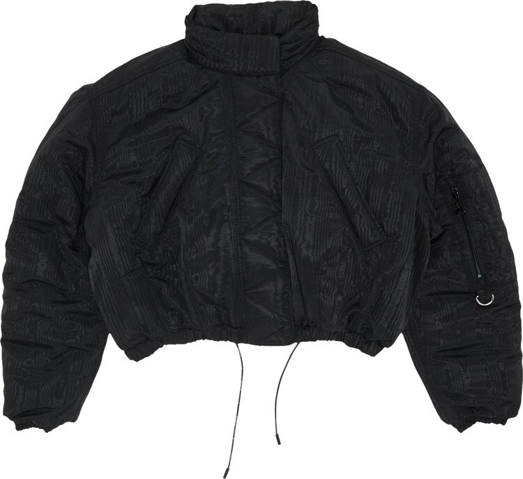 

Пуховик Marine Serre Moire Cropped Puffer 'Black', черный