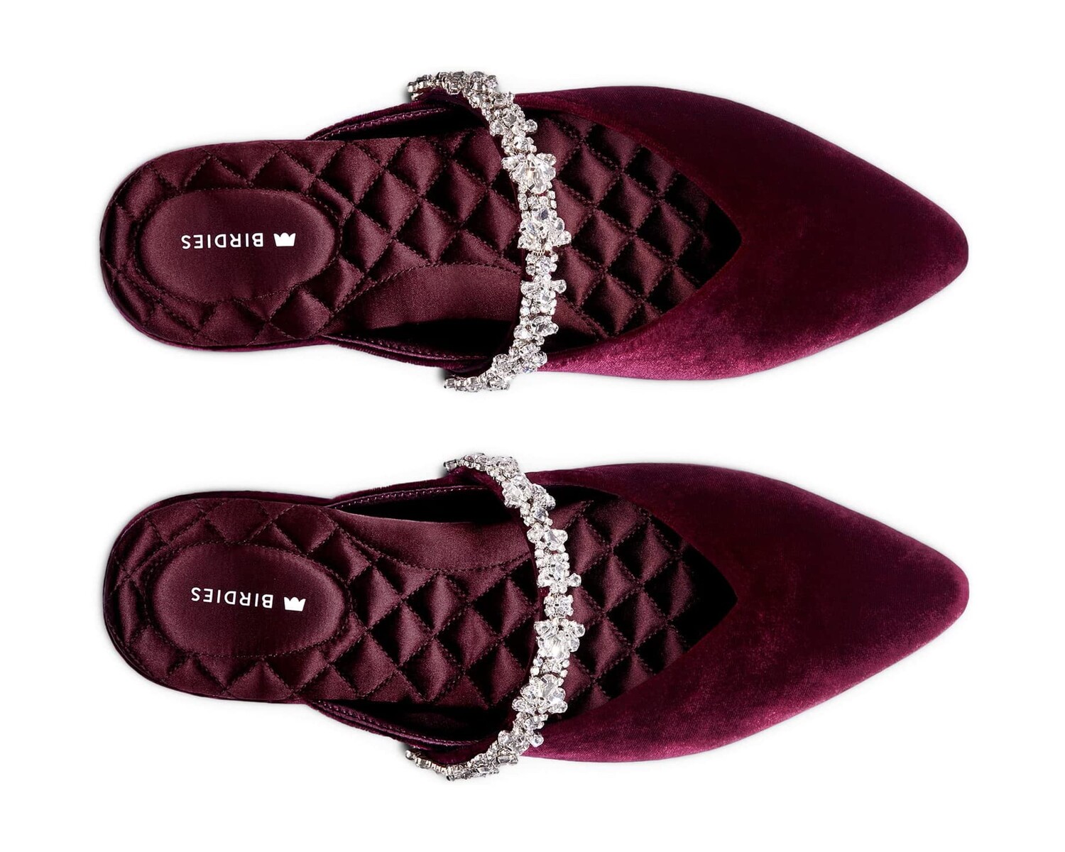

Туфли на плоской подошве Swan Bracelet Mule Birdies, браслет с винным камнем