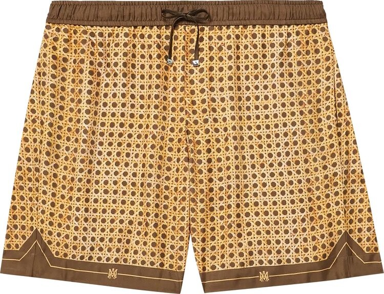 

Шорты Amiri Weave Patern Silk Short 'Brown', коричневый