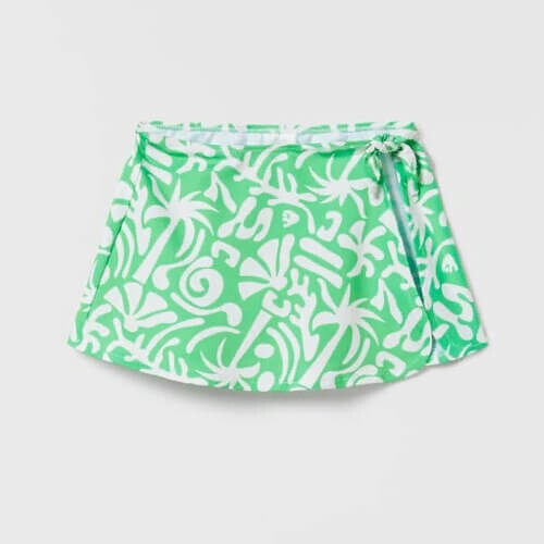 

Парео для девочки Zara Printed, зеленый/белый