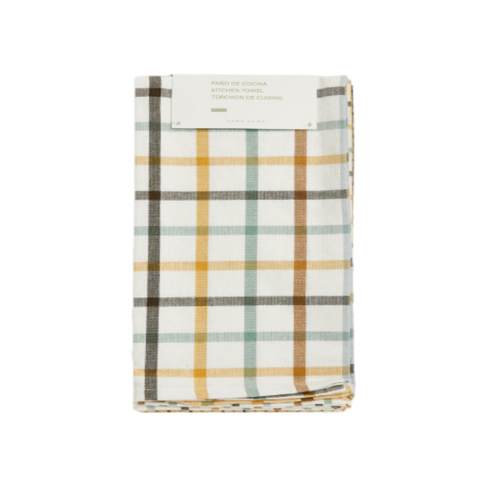 

Комплект кухонных полотенец из хлопка и окрашенной нити Zara Home, 3 предмета, мультиколор