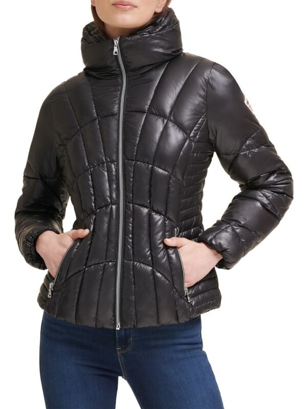 

Стеганая куртка-пуховик Guess Black, Серый