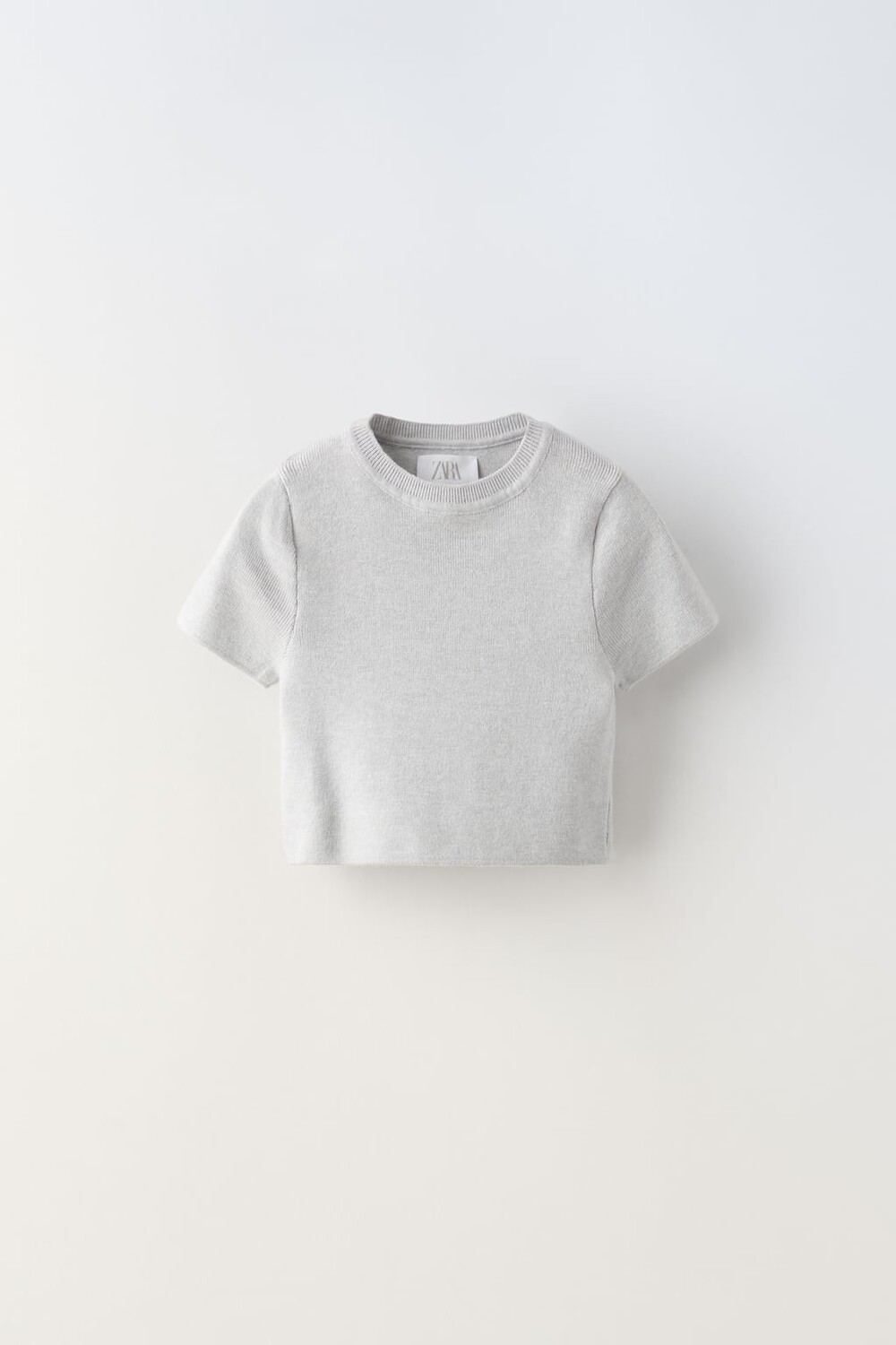 

Вязанный топ ZARA, серый мергель