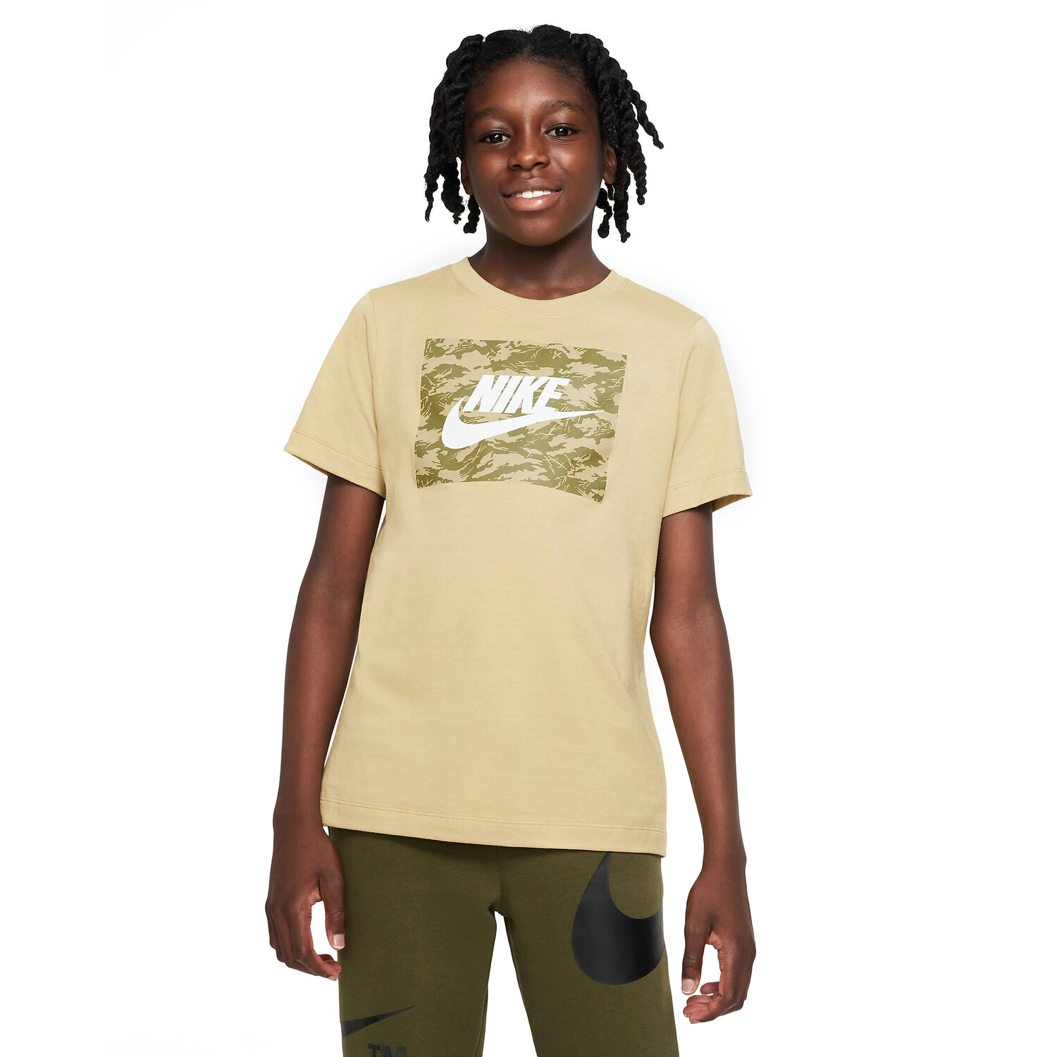 

Футболка Nike Sportswear Big Kids', желтовато-бежевый